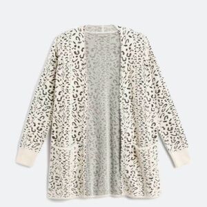 Leopard Print Fuzzy Cardigan